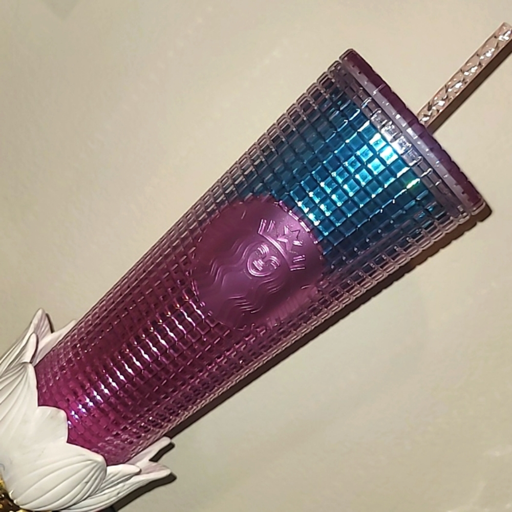 ~PRICE FIRM~ Starbucks cotton candy grid cup